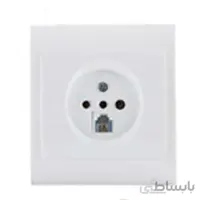 پریز تلفن دو منظوره پارت الکتریک مدل مهتاب ا Dual purpose telephone socket Part Electric Moonlight model