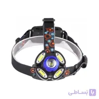 چراغ پیشانی هدلایت T6 با ۴ نور اضافه Rotary Zoom