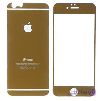 گلس ضد خش و محافظ صفحه نمایش آیفون iPhone 6G 2in1 2 in 1 Gold