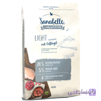 غذای خشک گربه سانابل Sanabelle مدل لایت Light وزن 2 کیلوگرم