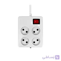 چند راهی برق کلید دار بدون ارت 4 خانه 1.8 متری پارت الکتریک مدل Part