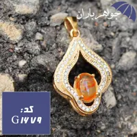 گردنبند طلاروس عقیق اصل خوشرنگ کد G_1679