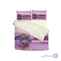 ست لحاف تک نفره ۴ تکه سه بعدی king size-طرح violet lake