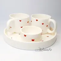 سِت چای خوری دو نفره طرح قلب ۲