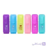 ماژیک هایلایتر 6 عددی طرح لاو