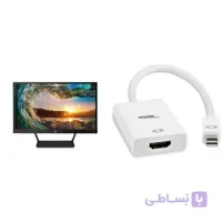 HP Pavilion 21.5-Inch IPS LED HDMI VGA Monitor & AmazonBasics Mini DisplayPort (Thunderbolt) to HDMI Adapter Bundle