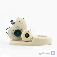 جاشمعی گربه ماهی بدل با بچه ا ابعاد تقریبی 15x15 cm نکته مهم : طرح روی بدن مجسمه ها ممکن است با طرح روی عکس متفاوت باشد