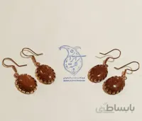 گوشواره مس نگین دار