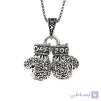 گردنبند دستکش بوکس نقره کد b901