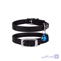 قلاده گردنی گربه زنگوله دار مخملی