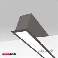 چراغ خطی توکار برش 9 تک لاین بدنه مشکی اکووات