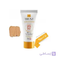 کرم ضد آفتاب رنگی و کنترل چربی بژ تیره (پوست مختلط تا چرب) تراست trust