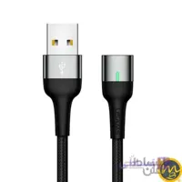 کابل شارژ (تبدیل) مغناطیسی USB به لایتنینگ یوسامز مدل US-SJ326 به طول ۱ متر