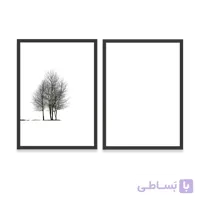 ست تابلو مینیمال درخت و پرنده