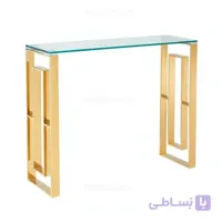 کنسول پایه استیل صفحه شیشه ای مدل ساروج