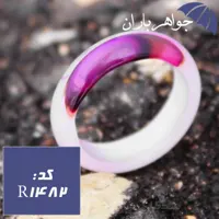 حلقه عقیق شفاف طرح دار کد R_1482