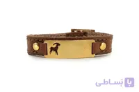 دستبند چرم طبیعی نشان ماه تولد (دی)