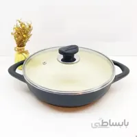 تابه دو دسته درب دار گرانیتی عروس سایز 24