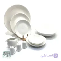 سرویس غذاخوری 30 پارچه استون ور سفید