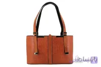 کیف زنانه مجلسی چرم طبیعی عسلی