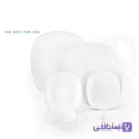 سرويس 6 نفره چهار گوش زرین لب طلا