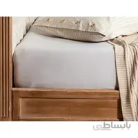 ملحفه کشدار دونفره مدل Angers King Gri مادام کوکو