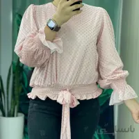 شومیز شاین خالدار آستین کش