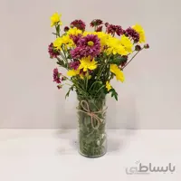 گلدان شیشه ای 20 سانتی میخک