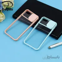 قاب گوشی اپل آیفون Apple iphone 7 مدل محافظ لنزدار کشویی پشت شفاف ضربه گیر