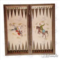 تخته نرد و صفحه شطرنج لبگرد خاتم نقاشی چوگان فرشچیان سایز 40