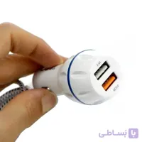 شارژر فندکی فست شارژ تسکو TSCO TCG 28 QC3.0 + کابل