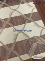 پرده زبرا کرم نسکافه ای طرحدار