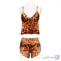 تاپ شورتک ساتن پلنگی 933