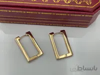 گوشواره طرح مستطیل طلایی