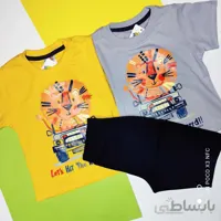 ست تیشرت شلوارک شیر کوچولو کد:1046