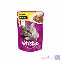 پوچ گربه ویسکاس با طعم مرغ در ژله