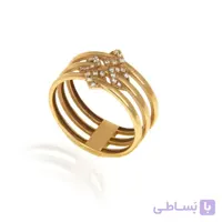انگشتر طلا زنانه طرح چند لایه کد CR421