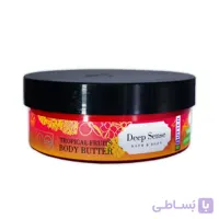 کره بدن (كرم مرطوب كننده بدن) حاوی كره میوه ھای استوایی مناسب پوست بسیار خشک 200میل دیپ سنس ا Deep Sense Moisturizing Body Cream For Very Dry Skin 200ml