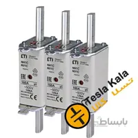 مجموعه سه تایی فیوز کاردی ETI آمپر 160 تا 250، gG با نشانگر، سایز 1