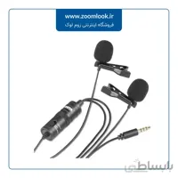 میکروفون دوتایی با سیم بویا BOYA BY-M1DM Omnidirectional Microphone ا BOYA BY-M1DM Dual Omnidirectional Microphone