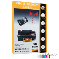 کاغذ فتوگلاسه یونیک سایز A3 وزن 260 گرم 50 برگ