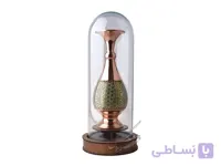 گلدان خاتم کاری 20 سانتی مسی با شیشه ی حبابی