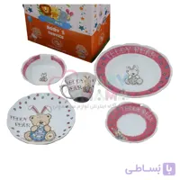 سرویس چینی ۵ پارچه طرح خرس خرگوشی