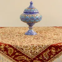 سفره قلمکار صدری 120 * 120 سانتی متر ممتاز کد S-gh47