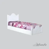 تخت خواب یکنفره مدل آرامش سایز 90x200 سانتیمتر ام دی اف حمل رایگان - سفید 90