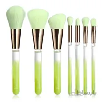 ست براش ۷ تایی آکواریومی کیفی-سبز (AQUARIUM Liquid Glitter Makeup Brush Set)