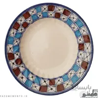 بشقاب چینی طرح شطرنجی مجموعه 6 عددی