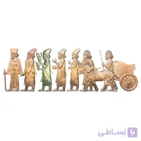 دیوارکوب تندیس و پیکره شهریار مدل هدیه آوران لیدیایی کاخ آپادانا تخت جمشید کد FG570 مجموعه 7 عددی