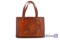 کیف دستی زنانه چرم طبیعی قلم‌زنی