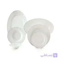 سرویس چینی زرین 6 نفره غذاخوری داتیس سرمه ای (29 پارچه) ا Zarin Iran Neo-Classic Datees-Darkblue 29 Pieces FDC Dinnerware Set